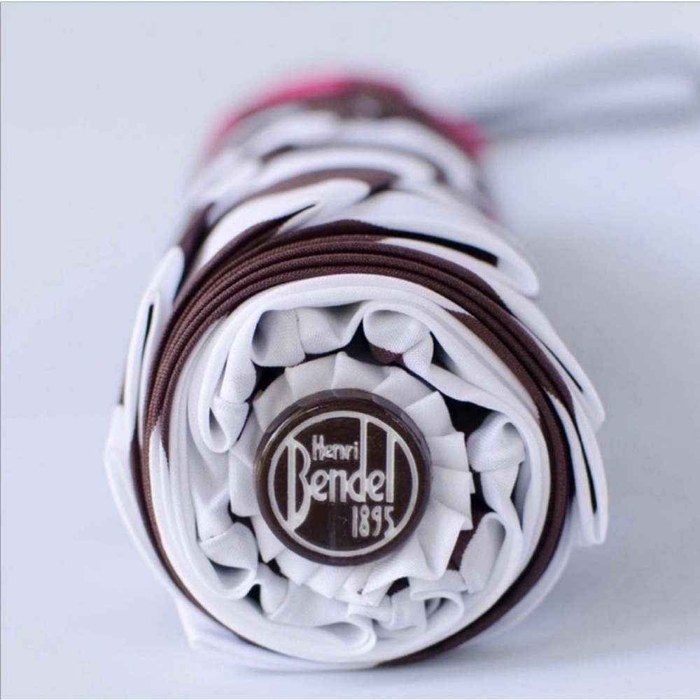 Henri Bendel Centennial Striped Travel Umbrella